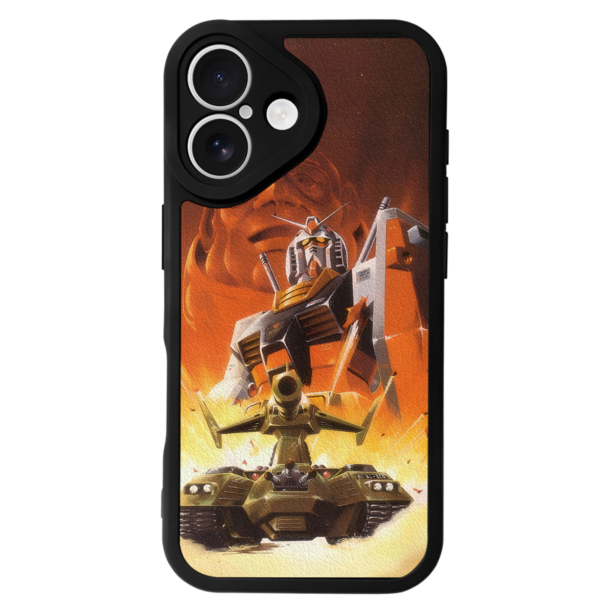 （画像用） 機動戦士ガンダム Mobile Suit Gundam 【iPhone 16シリーズ対応】シリコンスマホケース（レザー調） 材質：シリコン